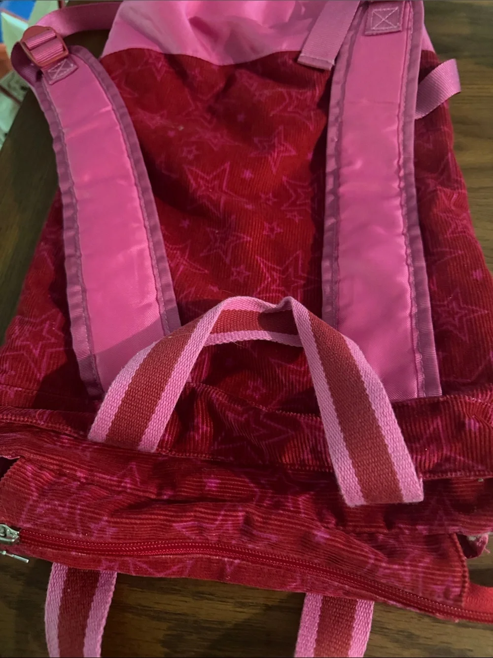 American Girl Pink and Dark Pink Star Print Doll Backpack